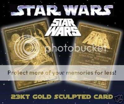 STAR WARS MOVIE POSTER 23KT GOLD CARD~LIMITED~RARE~