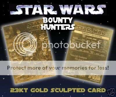 STAR WARS BOUNTY HUNTER 23KT GOLD CARD