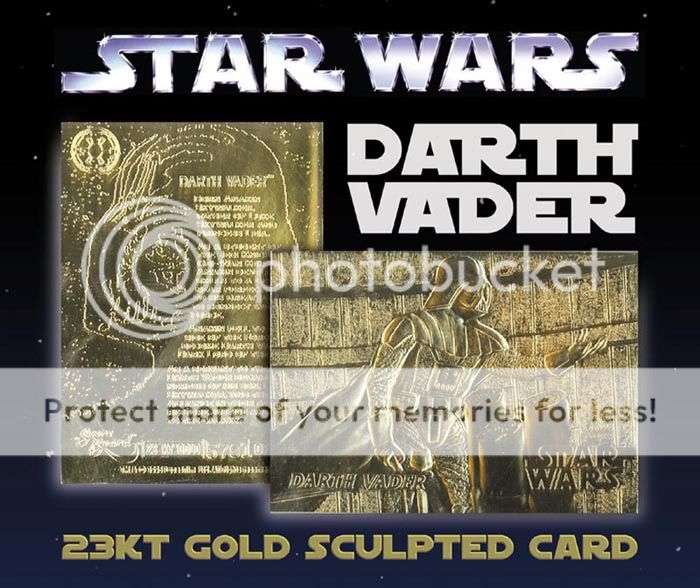DARTH VADER STAR WARS 23KT GOLD CARD