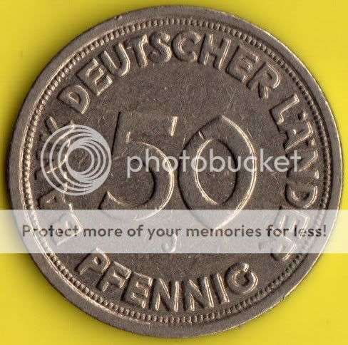 *** 1949  50 PFENNIG COIN ***                    SUN366