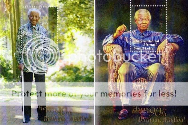 2008 MANDELA COIN and 2 Stamps