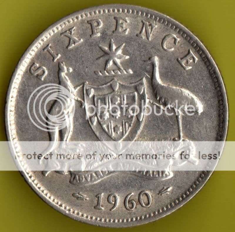 1960 Australian Six Pence                                        SUN384