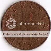 *** 1951 SWITZERLAND 1 RAPPEN  ***