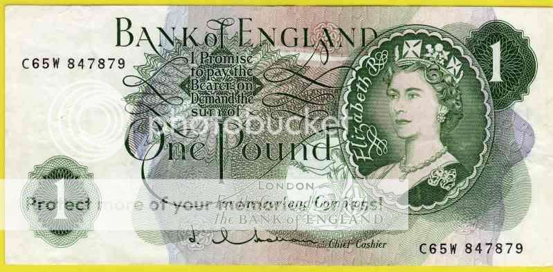 Bank of England 1 Pound note               C65W 847879