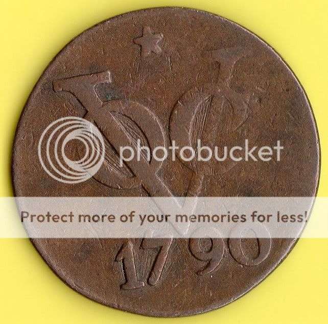 NETHERLANDS EAST INDIES-UTRECHT 1 DUIT 1790                             SUN446