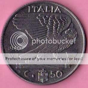 ITALY 50 Centesimi (1940)                                         SUN291