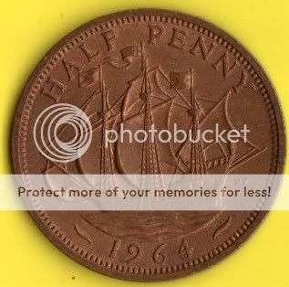 1964 BRITISH HALF PENNY                                        SUN305