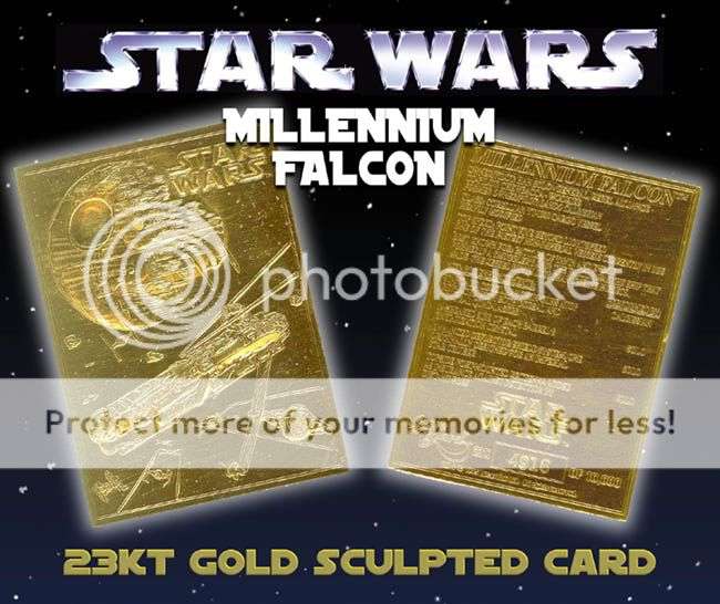 STAR WARS Millennium Falcon 23K GOLD CARD