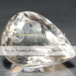 EXCEPTIONAL ! 9.21Ct Natural White with Golden needles Rutile Quartz   - A must have !