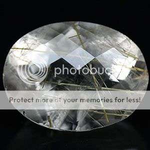 EXCEPTIONAL ! 7.89Ct Natural White with Golden needles Rutile Quartz   - A must have !