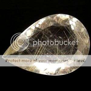 GORGEOUS ! 13.31Ct Natural White with Golden needles Rutile Quartz   - A must have !