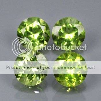 2.15Cts( 4Pcs) Natural  Round Cut  Peridots LOT! - Stunning lot