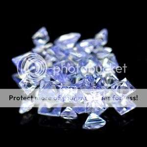 EXQUISITE 1.05Cts ( 19pcs)  violet Blue Princess Cut Tanzanite LOT - A must have