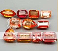 5.90Cts(11Pcs) Natural Orange / Yellow Sapphire Mixed Cut LOT! - STUNNING