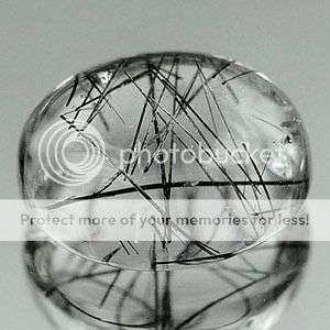 BEAUTIFUL 3.06Cts  White with Black needles Rutile Quartz- A must have !