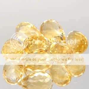 Awesome ! 22.83Ct(7pcs)  Natural Golden Citrine Briolette Lot    - A must have !