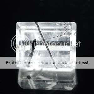 9.31Cts  White with Black needles Rutile Quartz- Simply Stunning  !