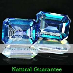 Superb! 3.49Cts  Natural Blue MysticTopaz Pair - Exact Pictures!