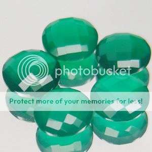 13.85ct(5 Pcs) Natural Green Agate Round facet checker board cut  - Gorgeous LOT