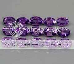 5.78Cts**(15Pcs)* Top Purple Oval  Cut Amethyst LOT - Exact Photos!