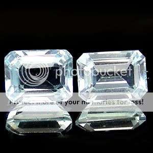 AAA ***2.08Cts.Precious Natural Aquamarine Pair Brazil FULL FIRE!!! - Exact Photos