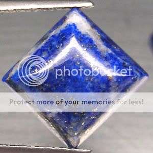 SUPERB! 15.02ct **(2 Pcs)** Square Cut Lapis Lazuli Cabochon Pair   - Exact Pictures!