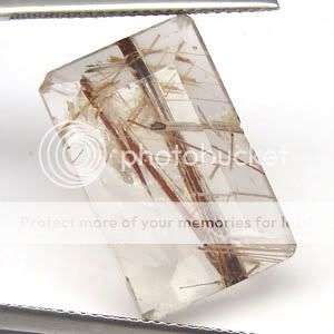 15.78Cts  White with Copper needles Rutile Quartz- A must have !
