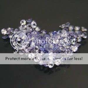 7.62Cts(161Pcs) Natural Blue- Violet Tanzanites Round Cut  LOT! - STUNNING