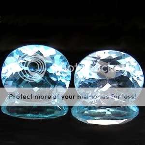 STUNNING! 12.25 Cts**(2Pc)** Oval Cut Blue Topaz Pair  - Exact Pictures!