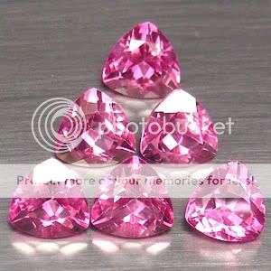 EXCEPTIONAL! 8.98Cts (9pcs) Trillion Cut Sweet Pink Topaz Lot  - Don't miss out!!!!!!