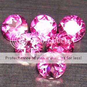 EXCEPTIONAL! 6.19Cts (6pcs) Round Diamond Cut Sweet Pink Topaz Lot  - Don't miss out!!!!!!