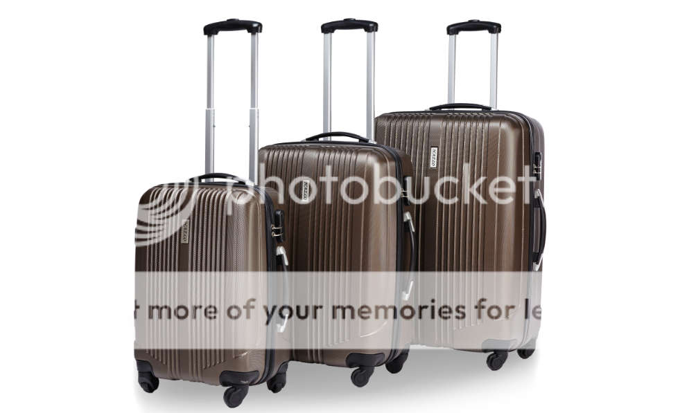 3 Piece ABS Trolley Luggage Bag Set