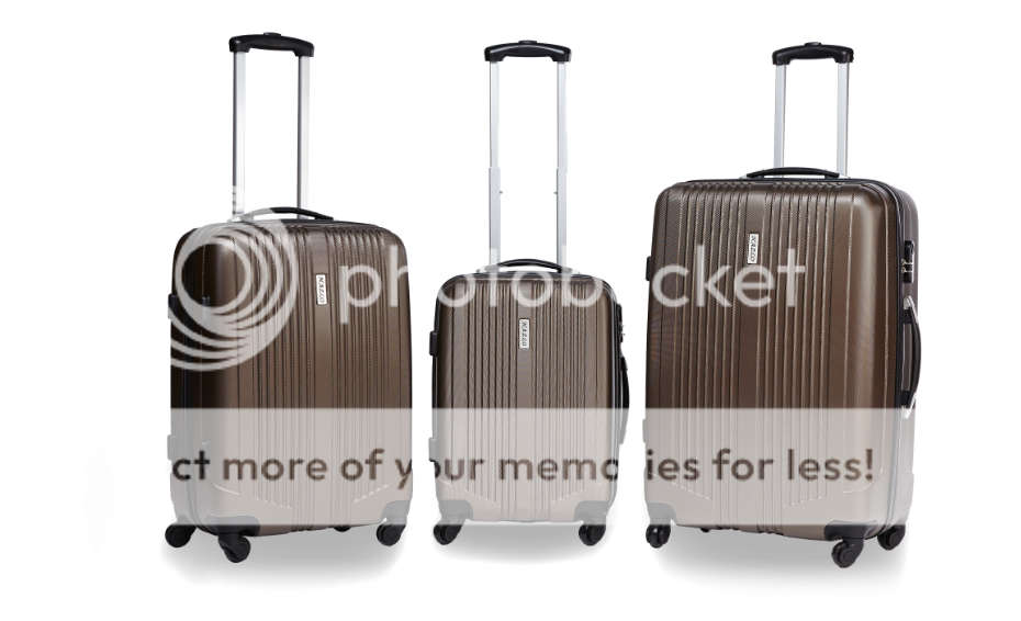 3 Piece ABS Trolley Luggage Bag Set