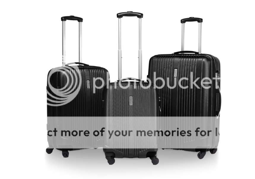 3 Piece ABS Trolley Luggage Bag Set , 20" 24" 28" (Available in Black)