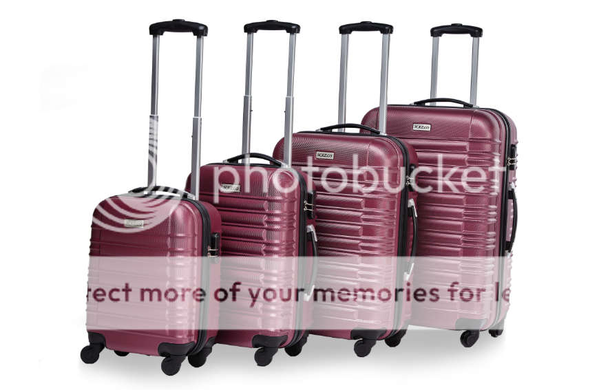 4 Piece ABS Trolley Luggage Bag Set , 18" 20" 24" and 28"