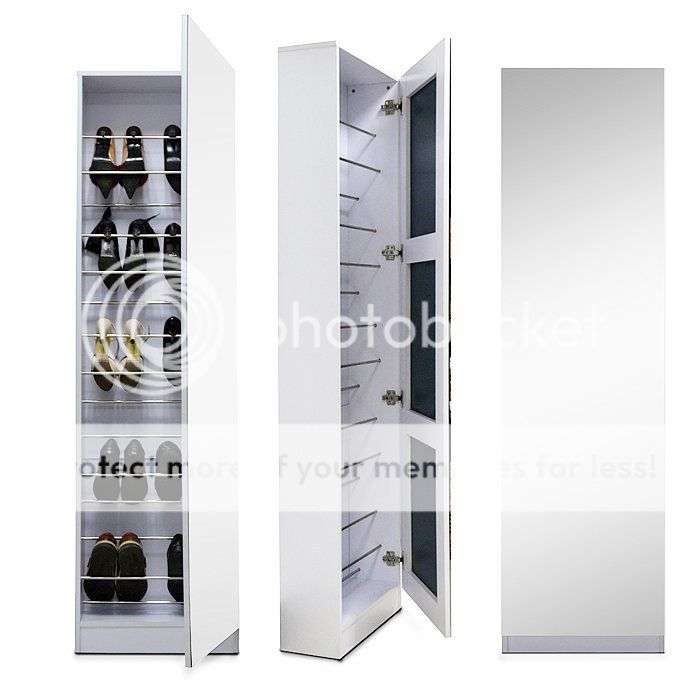 5 Shelves Shoe Storage Cabinet with Full Length Mirror