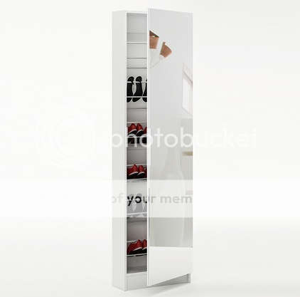 5 Shelves Shoe Storage Cabinet with Full Length Mirror