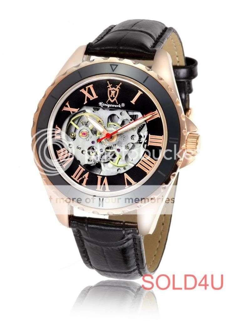 Original German Luxury Konigswerk King Neptune Clock Black XXL - AUTOMATIC work