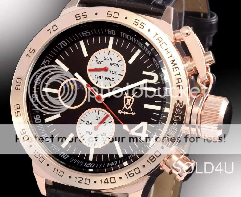 Original German Luxury Konigswerk Clock Melissus Leather Rose - XXXL