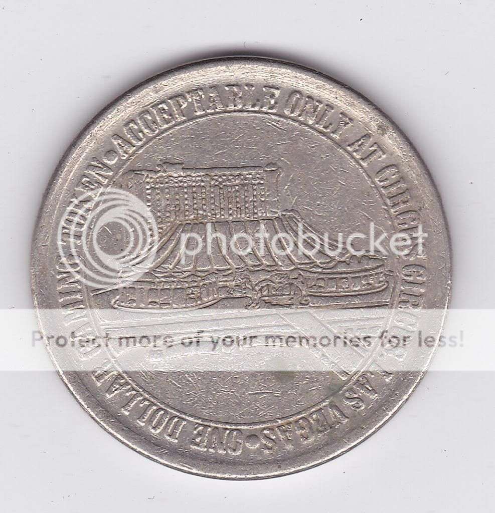 CIRCUS LAS VEGAS GAMBLING TOKEN 1$ 1981 37MM