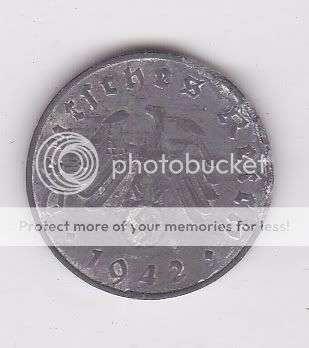 GERMANY 10 PFENNING 1942 SWASTIKA