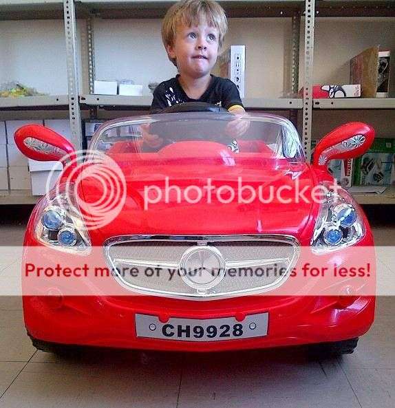 12 Volt Twin motor ride on / in Merc car. Stronger, faster & more fun than the 6 Volt