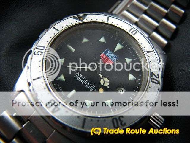 Tag heuer Professional Stainless Steel Ladies watch - Black dial - Rare model