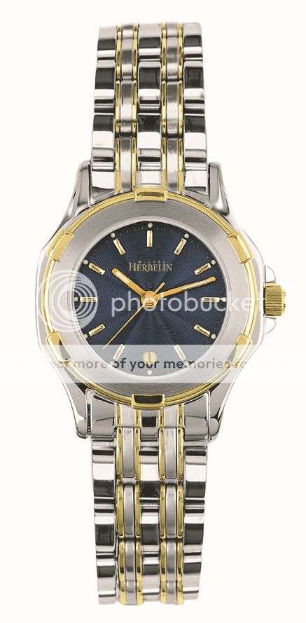 MICHEL HERBELIN 18CT GOLD PLATED TWO TONE BRACELET WATCH 12843/T15B - *** R 8,000-00 ***