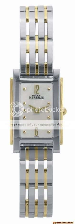 MICHEL HERBELIN GOLD PLATED TWO TONE BRACELET WATCH 17033-BT19 - *** R 8,000-00 ***