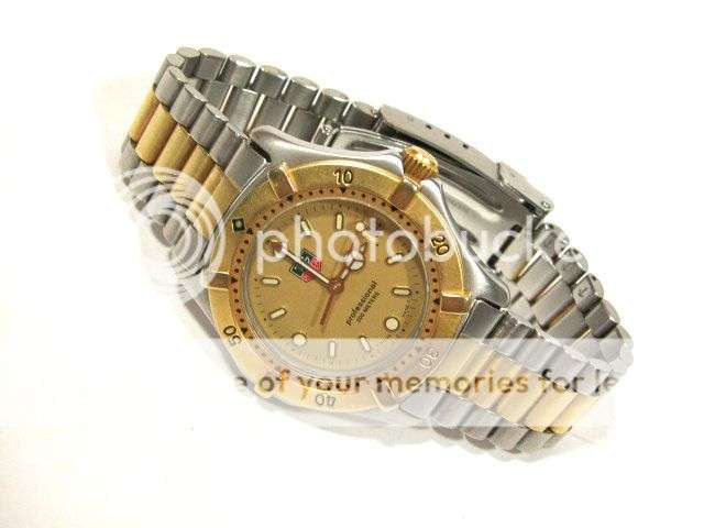 Tag Heuer Professional midsize Unisex WE1220-R two tone DATE GOLD FACE WATCH *** TAG HEUER ***
