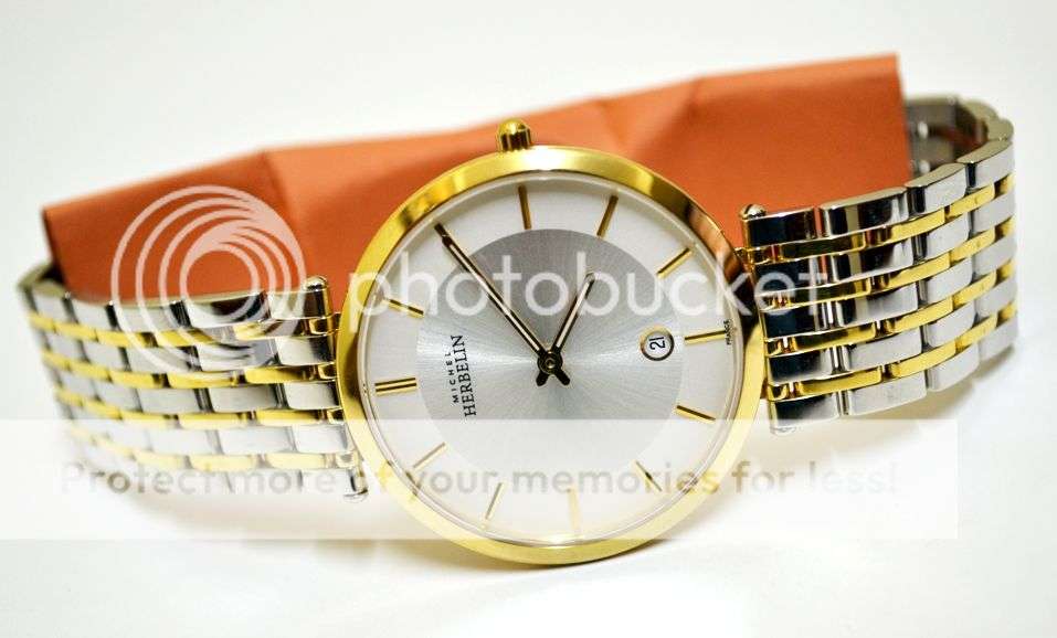 MICHEL HERBELIN TWO TONE DATE MENS WATCH - ****R12000****