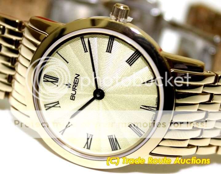 BUREN SWISS 18CT GOLD PLATED LADIES WATCH 1821.12.4 - SWISS MADE