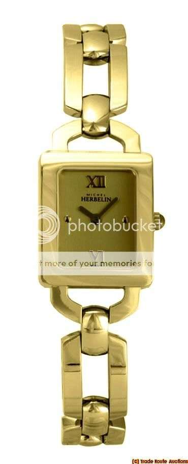 MICHEL HERBELIN Womens 18CT Gold Plated Bracelet Watch 17044/BP13 *** R 8,000-00 ***