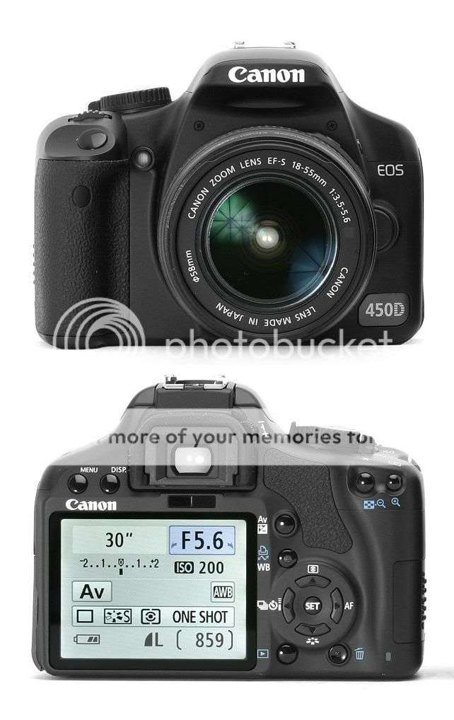 Canon EOS 450D Digital SLR camera 12.2 Megapixels + Canon EFS 18 - 55mm Lens KIT
